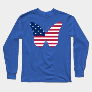 Butterfly American Girl Long Sleeve T-Shirt